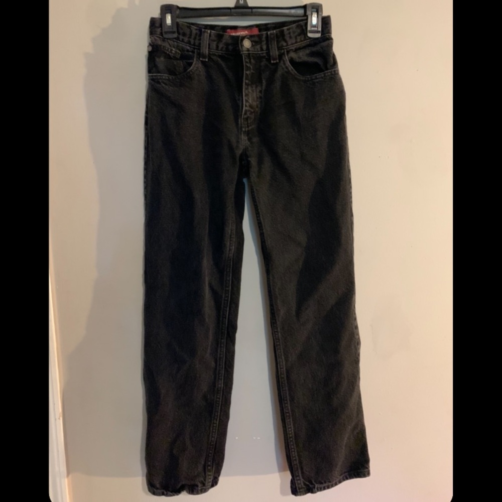 Relaxed black hinted gray boyfriend jeans